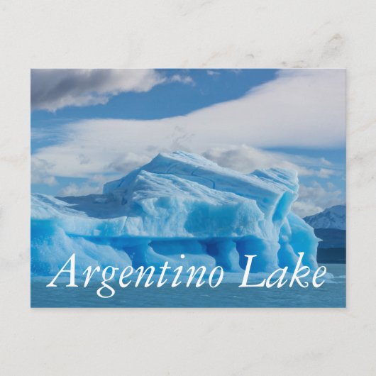 Gletscher, Argentinischer See Postkarte (Vorderseite)