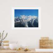 Gletscher auf dem Mont Blanc Poster (Küche)