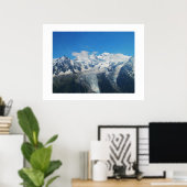 Gletscher auf dem Mont Blanc Poster (Heimbüro)