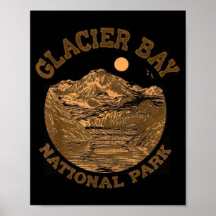 Gletscher-Bay-Nationalpark Alaska Reisende Natur Poster