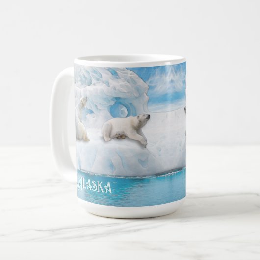 Gletscher Bears Alaska - 15 oz. Mug Kaffeetasse (Vorderseite Links)