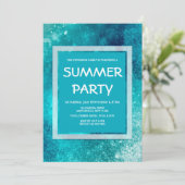 Gletscher-Blau-Einladungen Einladung (Stehend Vorderseite)