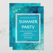 Gletscher-Blau-Einladungen Einladung (Vorne/Hinten)