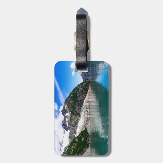 Gletscher-Gepäckmarke Gepäckanhänger (Rückseite vertikal)