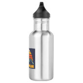 Gletscher-Gipfel Retro Türkis Edelstahlflasche (Rechts)