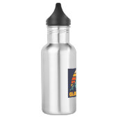 Gletscher-Gipfel Retro Türkis Edelstahlflasche (Links)