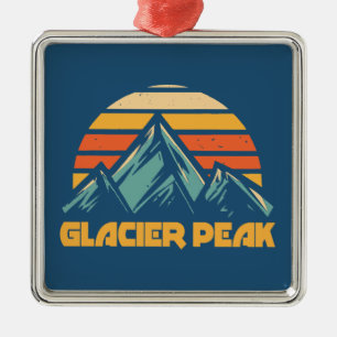 Gletscher-Gipfel Retro Türkis Ornament Aus Metall