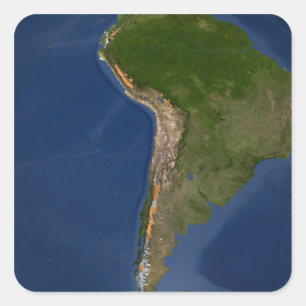 Gletscher in südamerikanischen Regionen Quadratischer Aufkleber