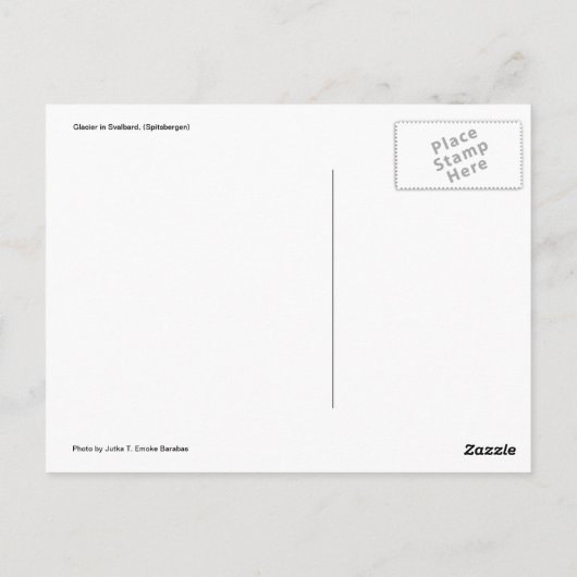 Gletscher in Svalbard Postkarte (Rückseite)