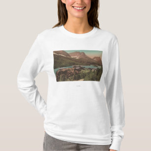 Gletscher, M.Ü. - Ansicht der Chalets u. See-St. T-Shirt