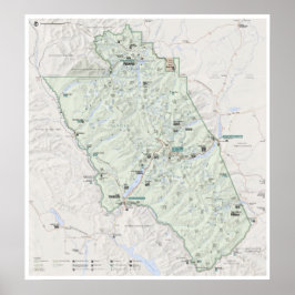 Gletscher (Montana) Kartenplakat Poster