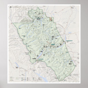 Gletscher (Montana) Kartenplakat Poster