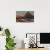 Gletscher, MT - Ansicht von Grinnell Mt. & Swiftcu Poster (Heimbüro)