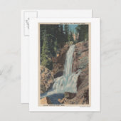 Gletscher, MT - Ansicht von Trick Falls & Medicine Postkarte (Vorne/Hinten)