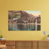 Gletscher, MT - Blick auf das vielseitige Gletsche Leinwanddruck (Insitu (Wohnzimmer))