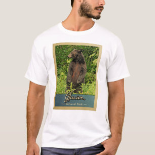 Gletscher-Nationalpark-Bärn-Vintage Reise T-Shirt