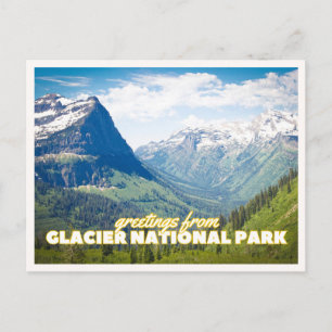 Gletscher-Nationalpark Berg Foto Grußkarte Postkarte