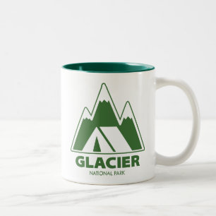 Gletscher-Nationalpark Berge Camping Zweifarbige Tasse