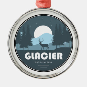 Gletscher-Nationalpark-Hirsch Ornament Aus Metall