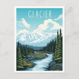 Gletscher-Nationalpark Montana USA Reise Postkarte