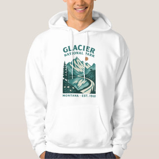 Gletscher-Nationalpark Montana Vintage Straße Wand Hoodie