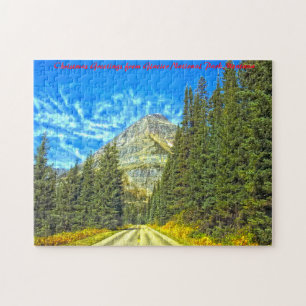 Gletscher-Nationalpark Montana. Weihnachtsgrüße Puzzle