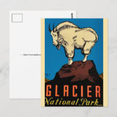 Gletscher-Nationalpark Vintage-Postkarte Postkarte (Vorne/Hinten)