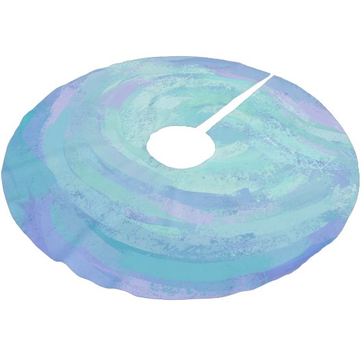 Gletscher Polyester Weihnachtsbaumdecke (Schrägansicht)