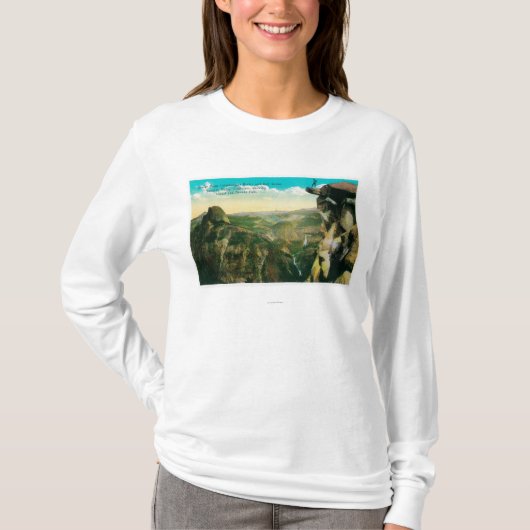Gletscher-Punkt, halbe Haube und Yosemite-Tal T-Shirt (Vorderseite)