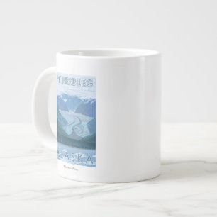 Gletscher Scene - Petersburg, Alaska Jumbo-Tasse