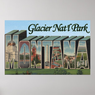 Gletscher-staatlicher Wald, Montana Poster
