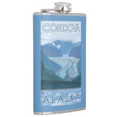 Gletscher-Szene - Cordova, Alaska Flachmann (Rechts)