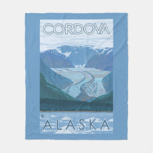 Gletscher-Szene - Cordova, Alaska Fleecedecke