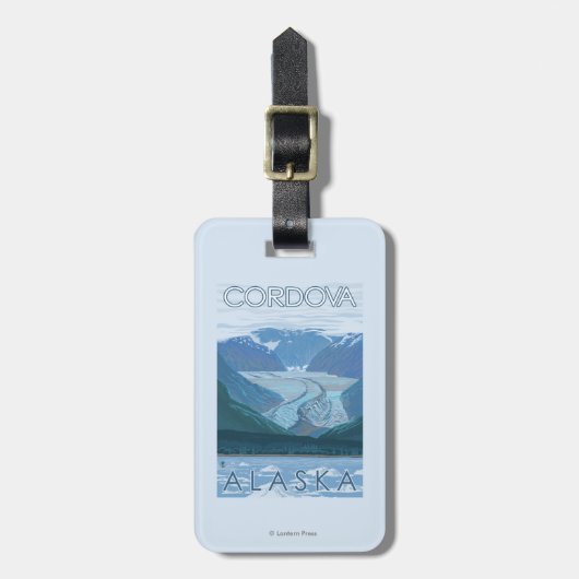 Gletscher-Szene - Cordova, Alaska Gepäckanhänger (Vorderseite vertikal)