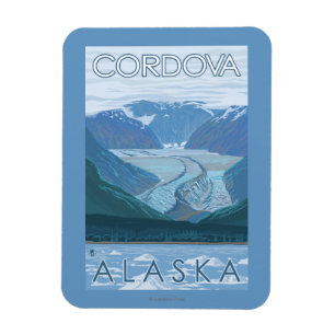 Gletscher-Szene - Cordova, Alaska Magnet