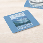 Gletscher-Szene - Cordova, Alaska Rechteckiger Pappuntersetzer (angewinkelt)