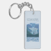 Gletscher-Szene - Cordova, Alaska Schlüsselanhänger (Vorderseite links)