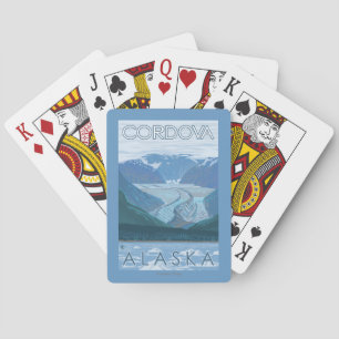 Gletscher-Szene - Cordova, Alaska Spielkarten