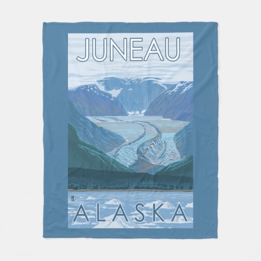 Gletscher-Szene - Juneau, Alaska Fleecedecke (Vorderseite)