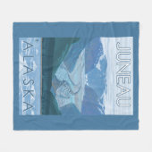 Gletscher-Szene - Juneau, Alaska Fleecedecke (Vorderseite (Horizontal))