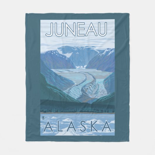 Gletscher-Szene - Juneau, Alaska Fleecedecke (Vorderseite)