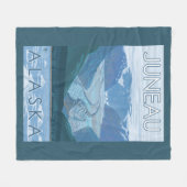 Gletscher-Szene - Juneau, Alaska Fleecedecke (Vorderseite (Horizontal))