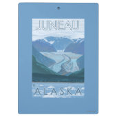 Gletscher-Szene - Juneau, Alaska Klemmbrett (Rückseite)