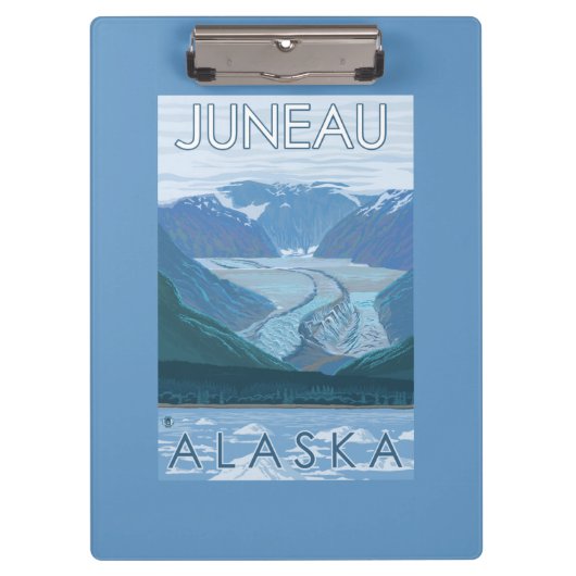 Gletscher-Szene - Juneau, Alaska Klemmbrett (Vorderseite)