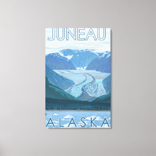 Gletscher-Szene - Juneau, Alaska Leinwanddruck