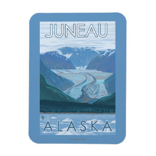 Gletscher-Szene - Juneau, Alaska Magnet
