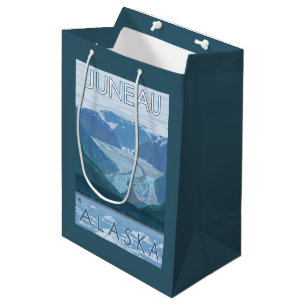 Gletscher-Szene - Juneau, Alaska Mittlere Geschenktüte