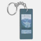 Gletscher-Szene - Juneau, Alaska Schlüsselanhänger (Vorderseite links)