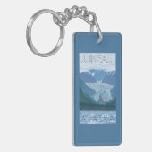 Gletscher-Szene - Juneau, Alaska Schlüsselanhänger (Vorderseite links)