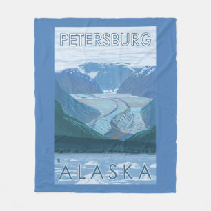 Gletscher-Szene - Petersburg, Alaska Fleecedecke